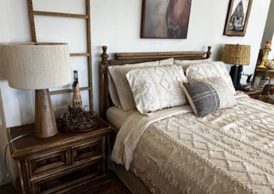 Hand finished solid wood queen size bed and set (2) of matching solid wood night stands with dovetail drawers $1,299.99