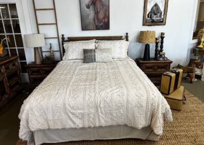 Hand finished solid wood queen size bed and set (2) of matching solid wood night stands with dovetail drawers $1,299.99