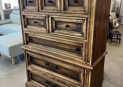 Hand finished dresser with brand new hardware. Solid wood with dovetail drawers. $999.99