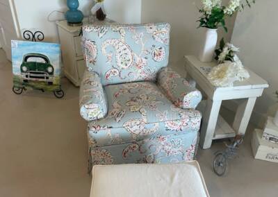 Custom ordered slipcover chair