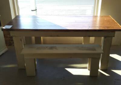 EGF 203 custom paint and stain table and benches