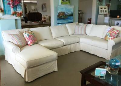 EGF 22 Slipcovered Sectional with Chaise