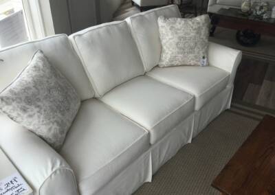 EGF 56 White Slipecover Sofa