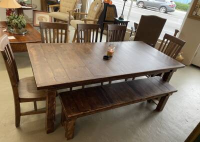 EGF 275 Custom made table with bench and chairs