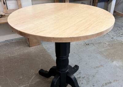EGF- Round solid maple bar height table 1 1/2' thick