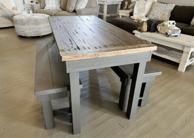 Custom made table and benches