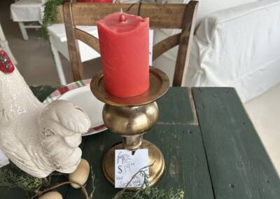 EGF $19.99 Candlestick with red candle