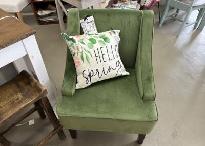 Cute green custom order chair