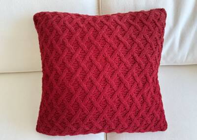 EGF Red textured pillow