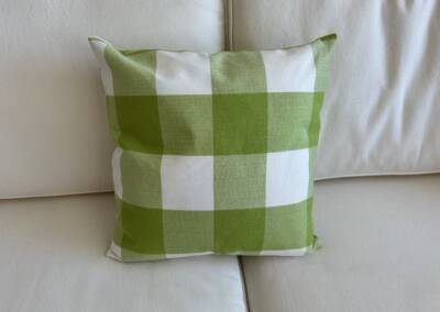 EGF Green plaid pillow