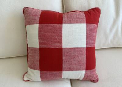EGF Red plaid pillow