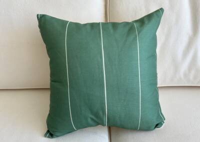 EGF Green pillow with white stripes