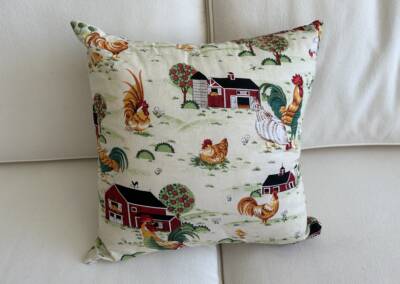 EGF Chicken and barn pillow