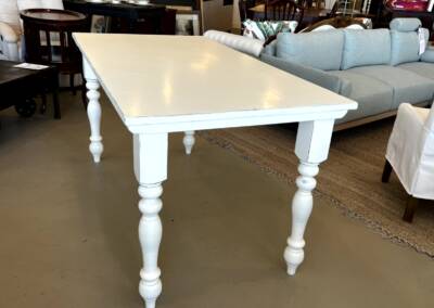 farmhouse table made with curve legs at the request of customer