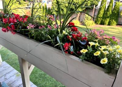 arge custom made outdoor window box. choose your own size and finish