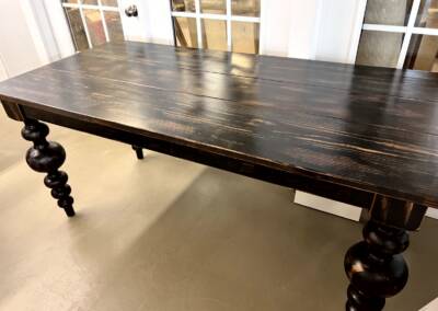 custom made table with curve legs ..choose your own size and finish