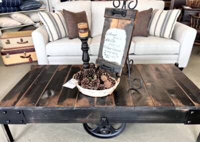 custom finished cast iron cart 5 foot long by 28 inches deep